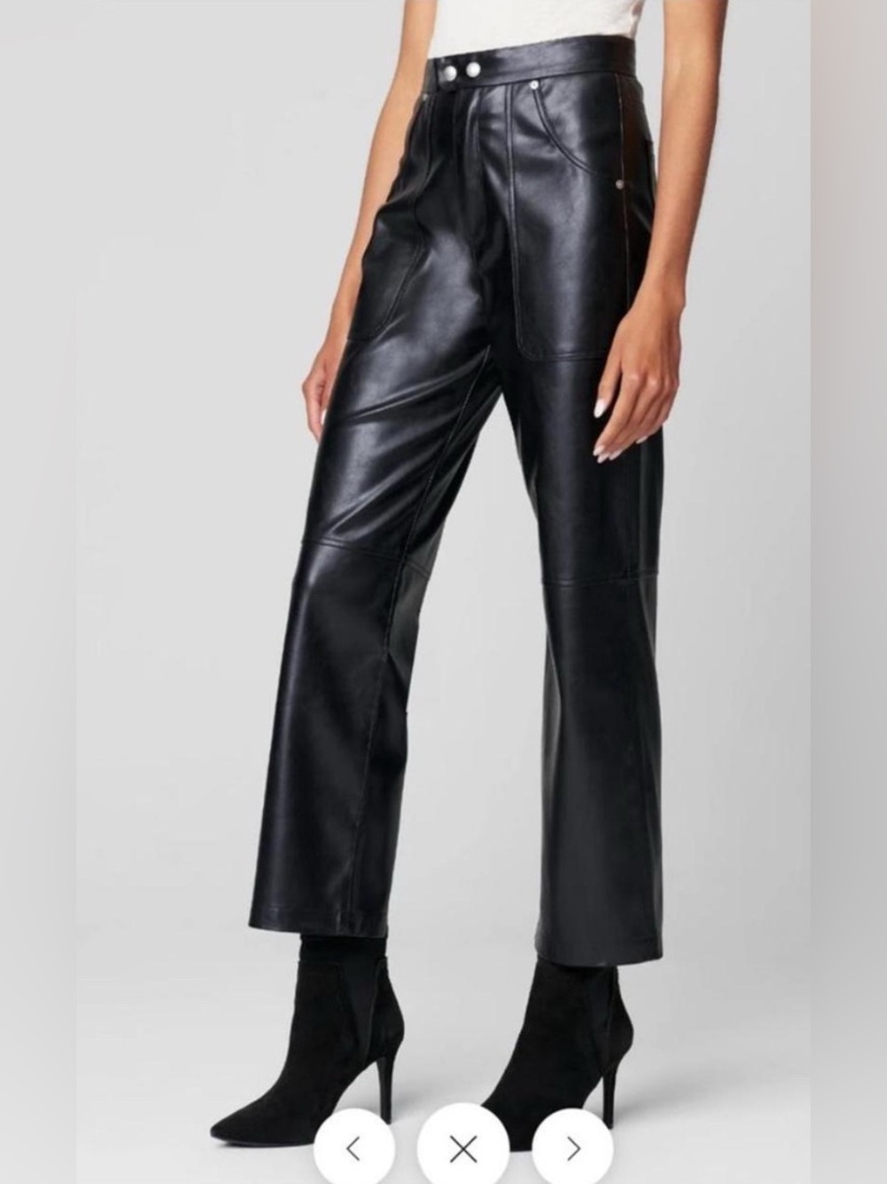 BLANK NYC the Baxter Vegan Leather Black Pants - size 24